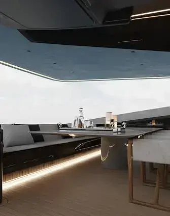 Luxury yacht interior