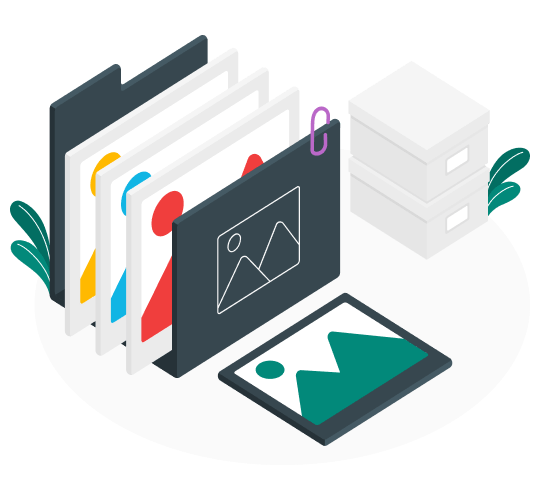Box with document image