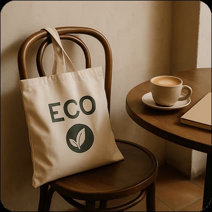 Eco bag on chair